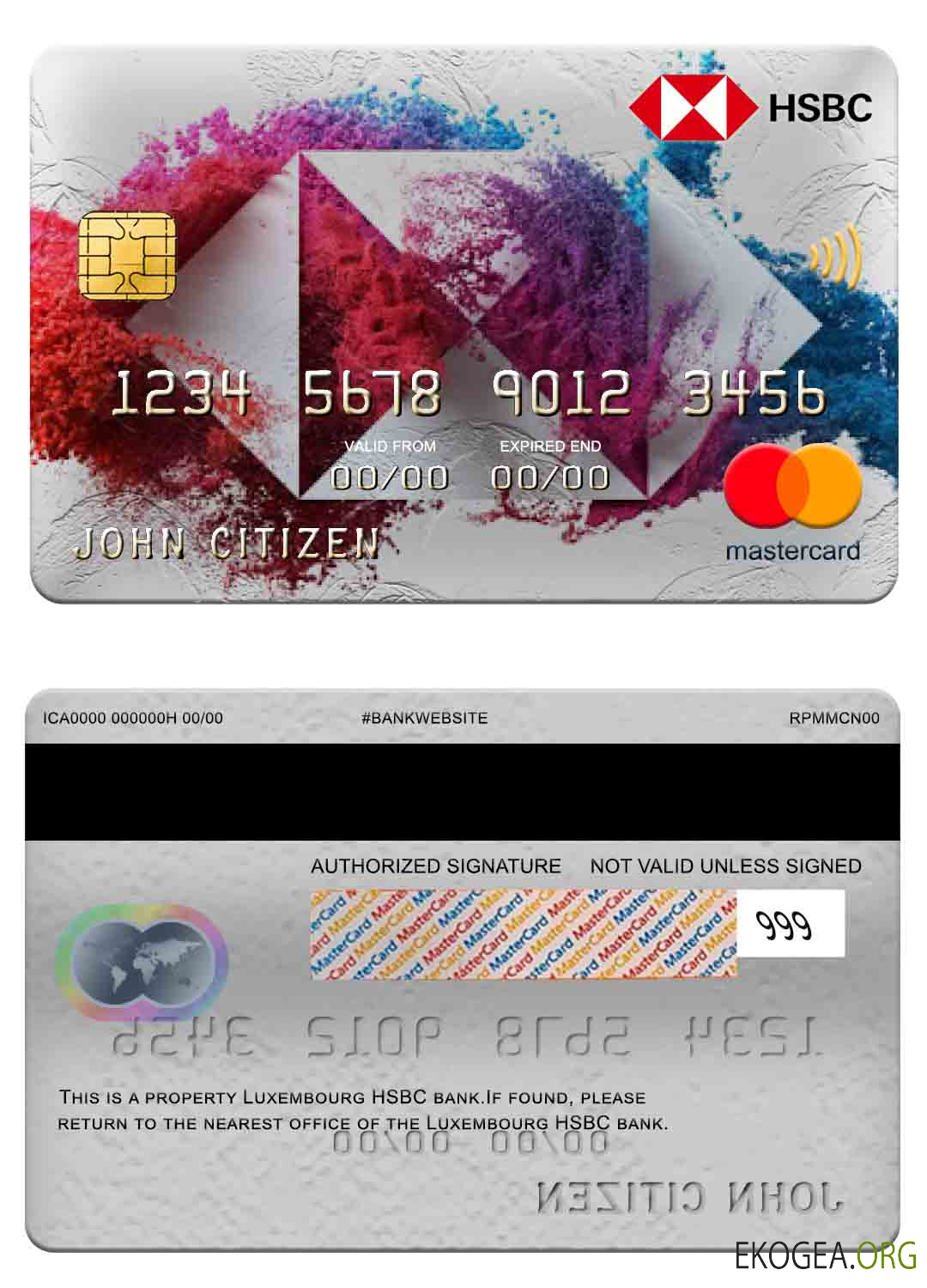 Mastercard de la banque HSBC luxembourgeoise